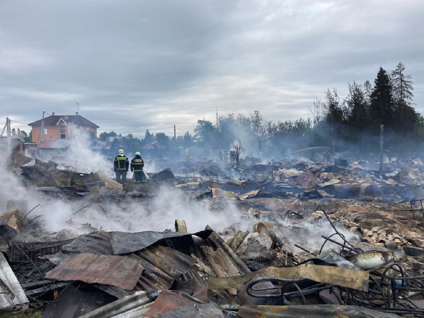 Солнечногорск, пожар, Кривцово, МЧС, ЧП