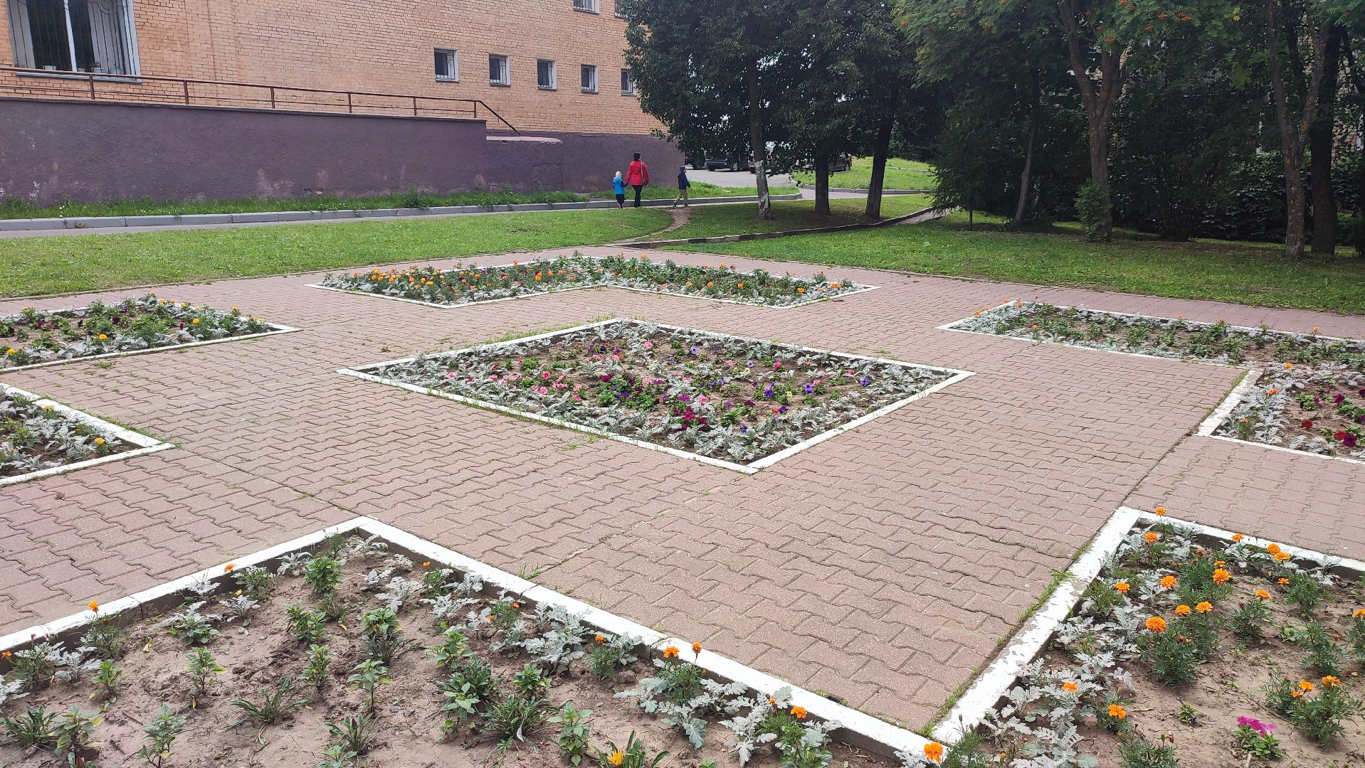 Кашира, благоустройство, площадь, цветы, клумбы, бархатцы