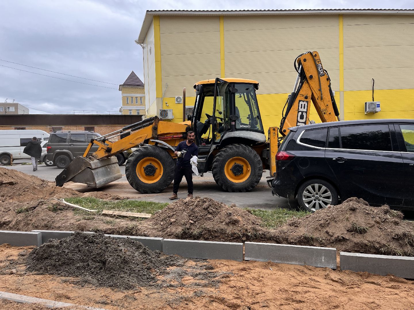 Дорога, асфальт, укладка асфальта