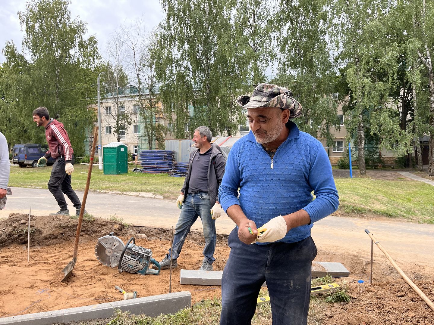 Дорога, асфальт, укладка асфальта