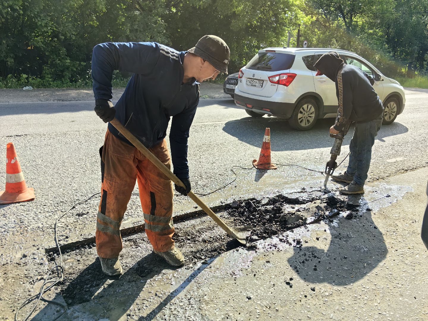 Асфальт, ремонт, ямы, дорога