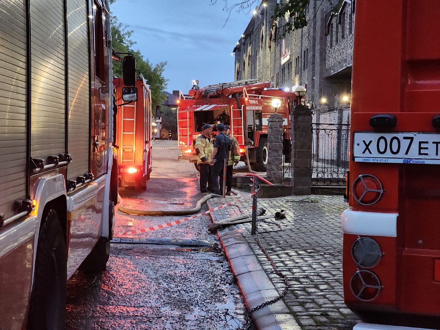 Одинцово, Немчиновка, пожар, мчс,пожарные,отель,