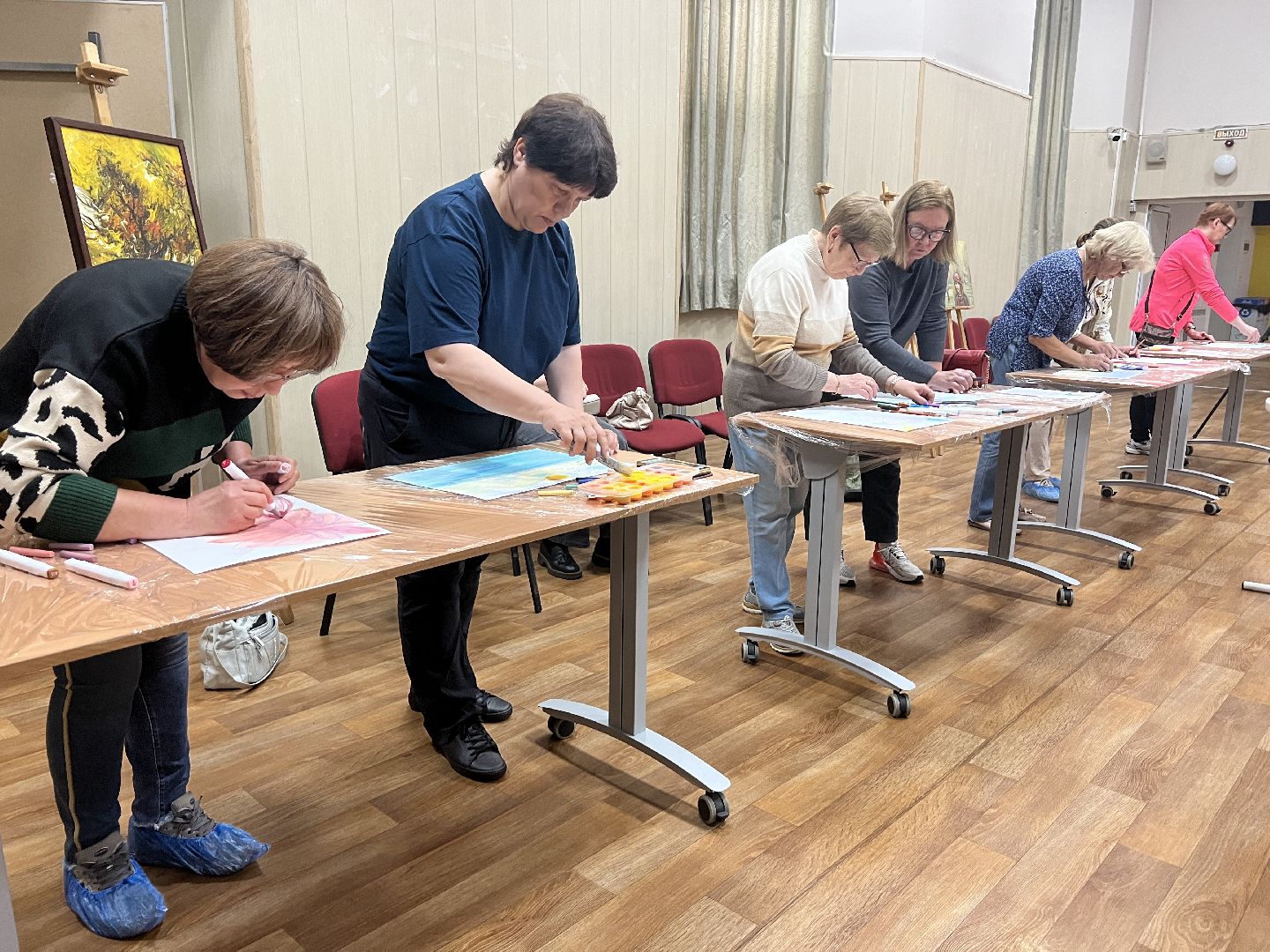 Химки, Активное долголетие, мастер-класс, художник, рисование