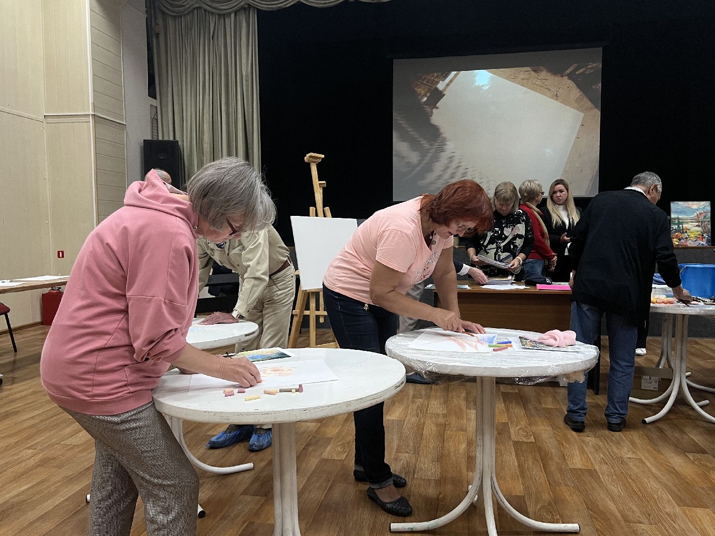 Химки, Активное долголетие, мастер-класс, художник, рисование