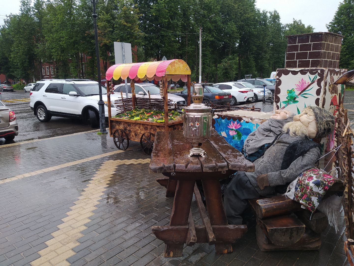 Дедовск, фотозона, сказки, персонажи, дети, колобок