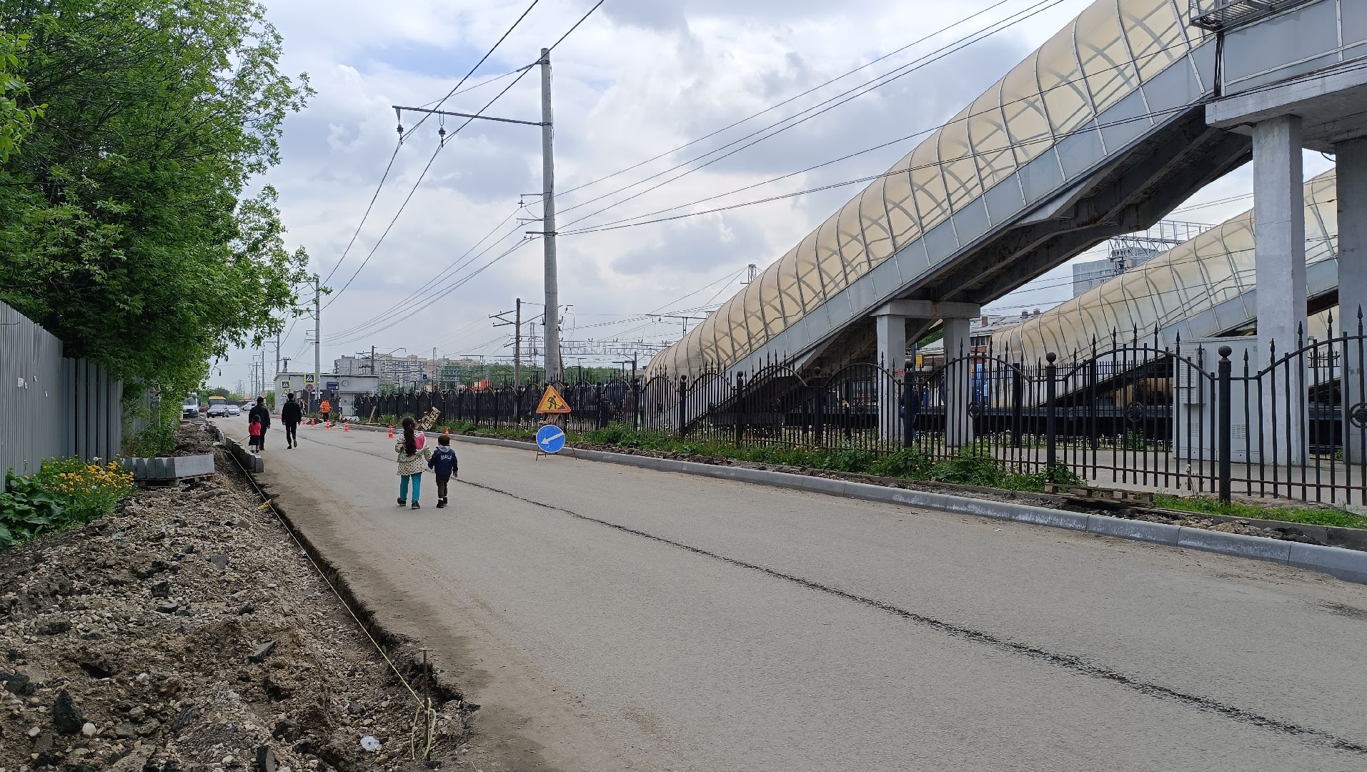 Лобня, благоустройство, тротуар
