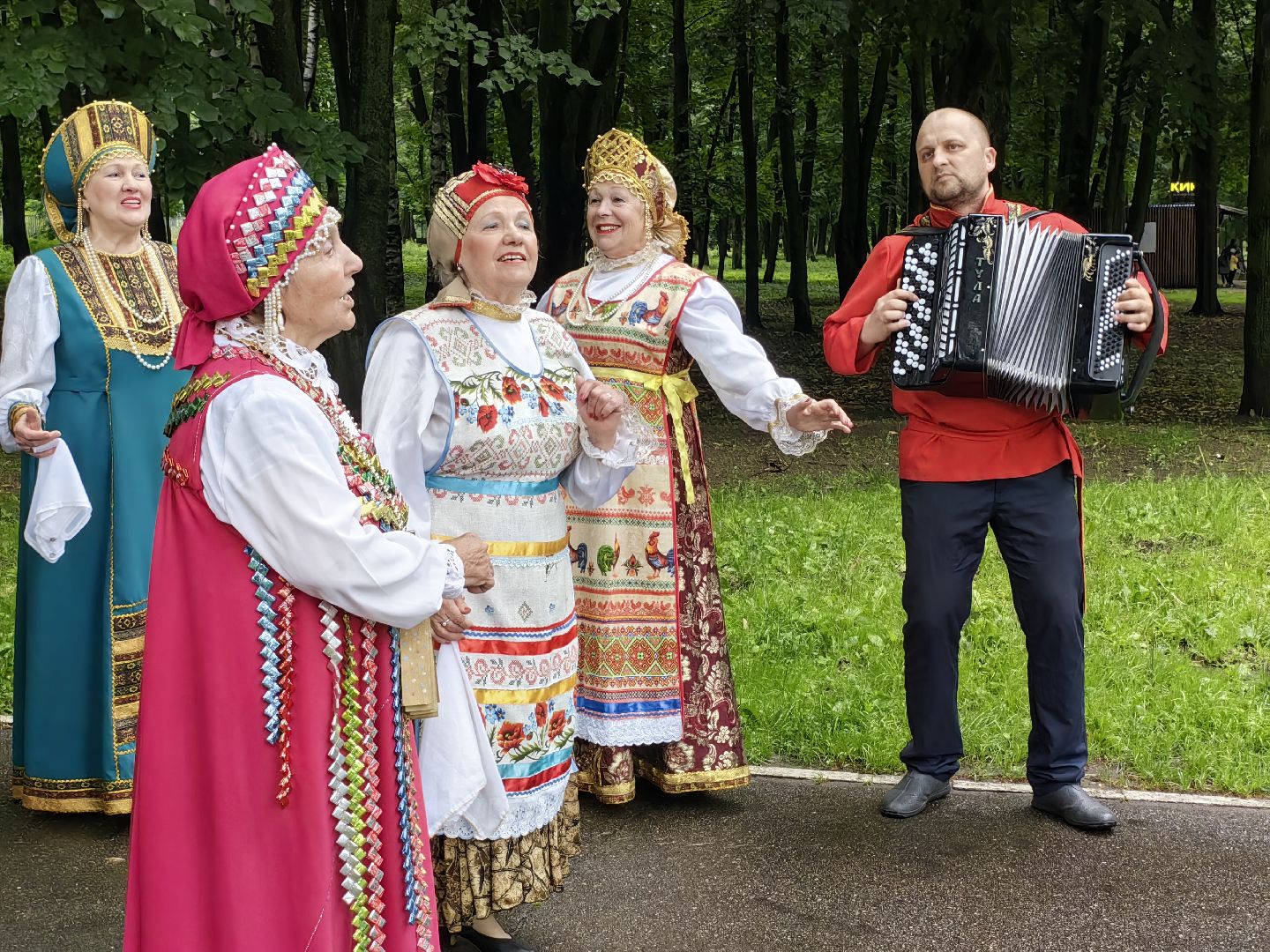 Коллектив, песня, хор, концерт, парк