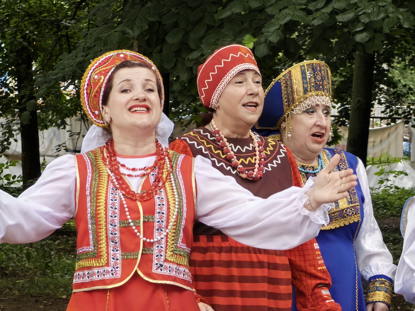 Коллектив, песня, хор, концерт, парк