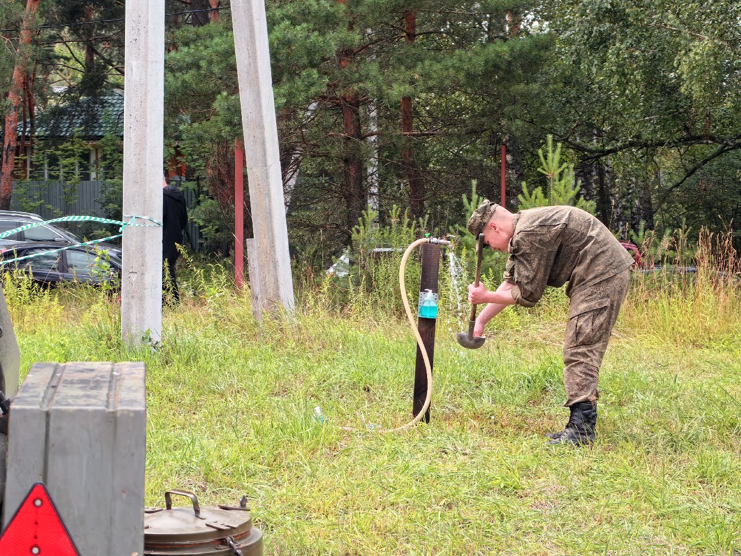 Фестиваль, полевая кухня, каша, чай, храм