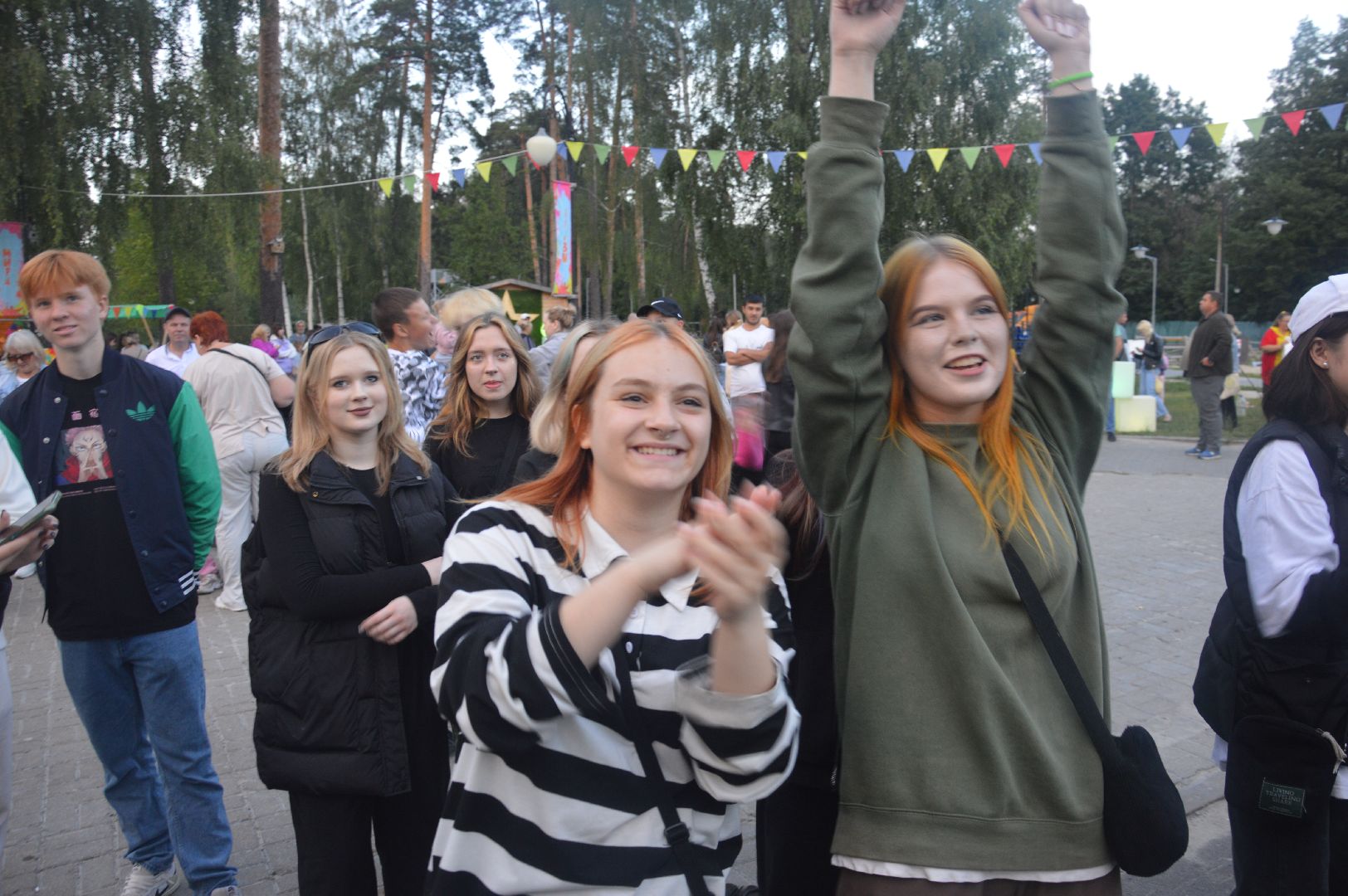 Шатура, ночной забег, ночь в парке