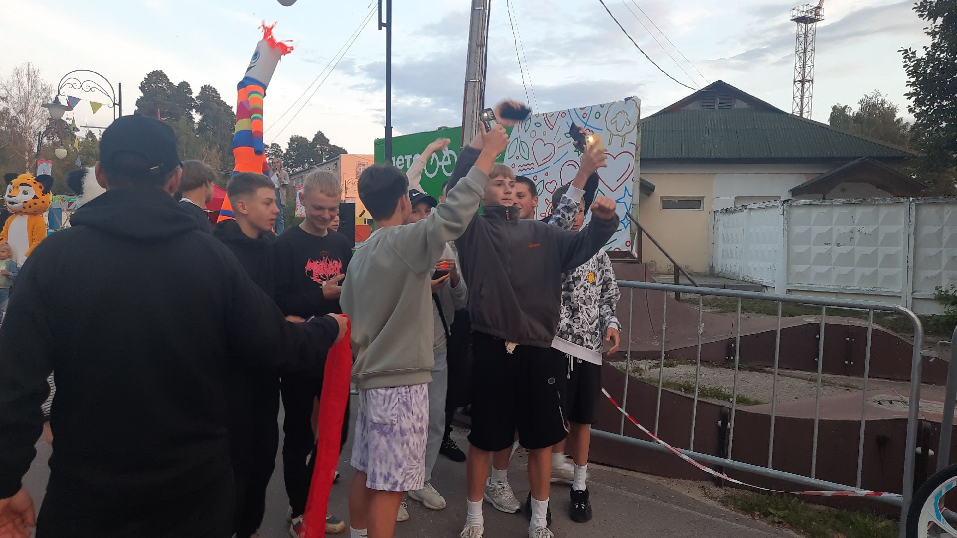 Шатура, ночной забег, ночь в парке