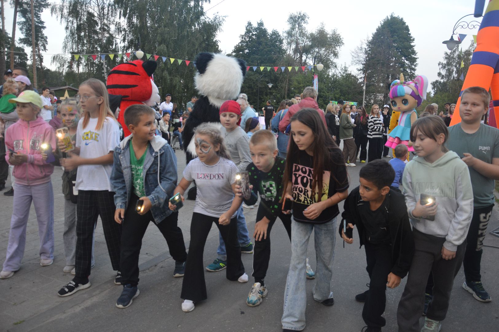 Шатура, ночной забег, ночь в парке