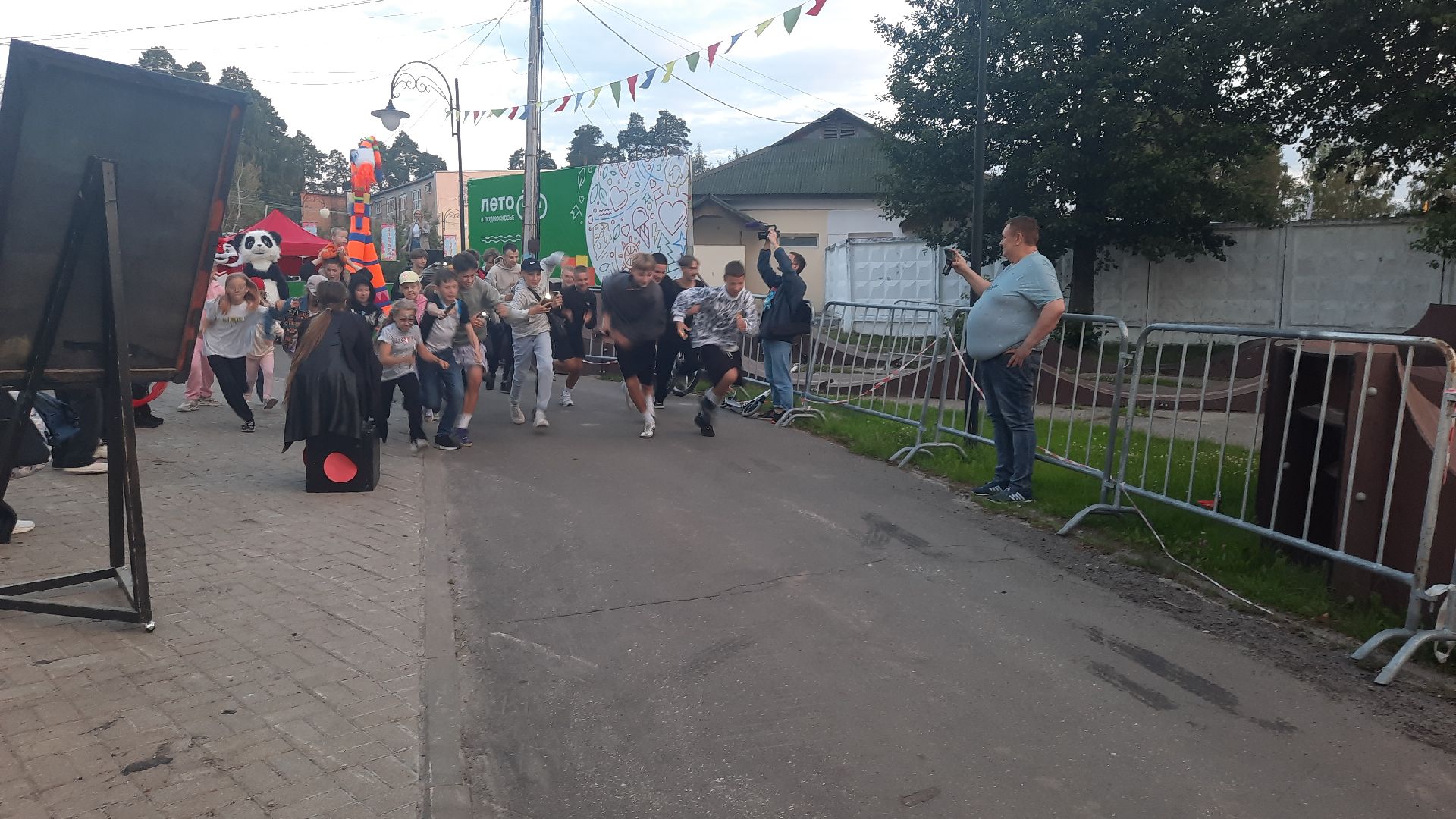 Шатура, ночной забег, ночь в парке