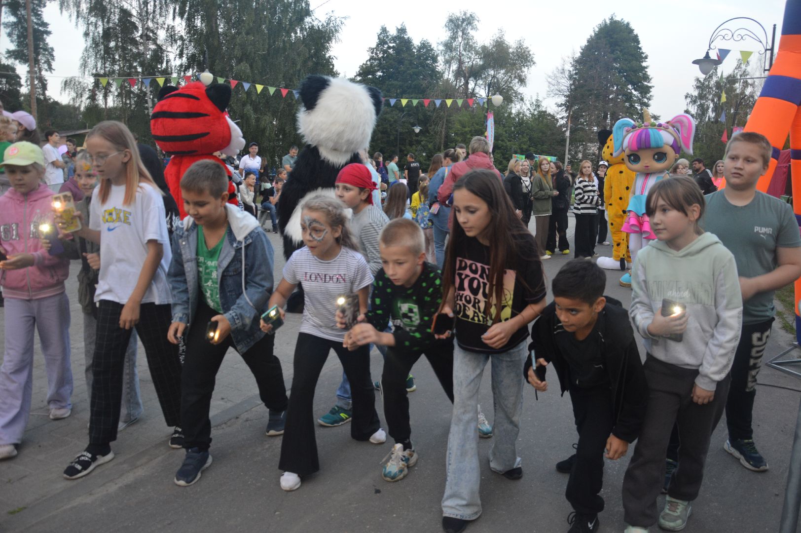 Шатура, ночной забег, ночь в парке