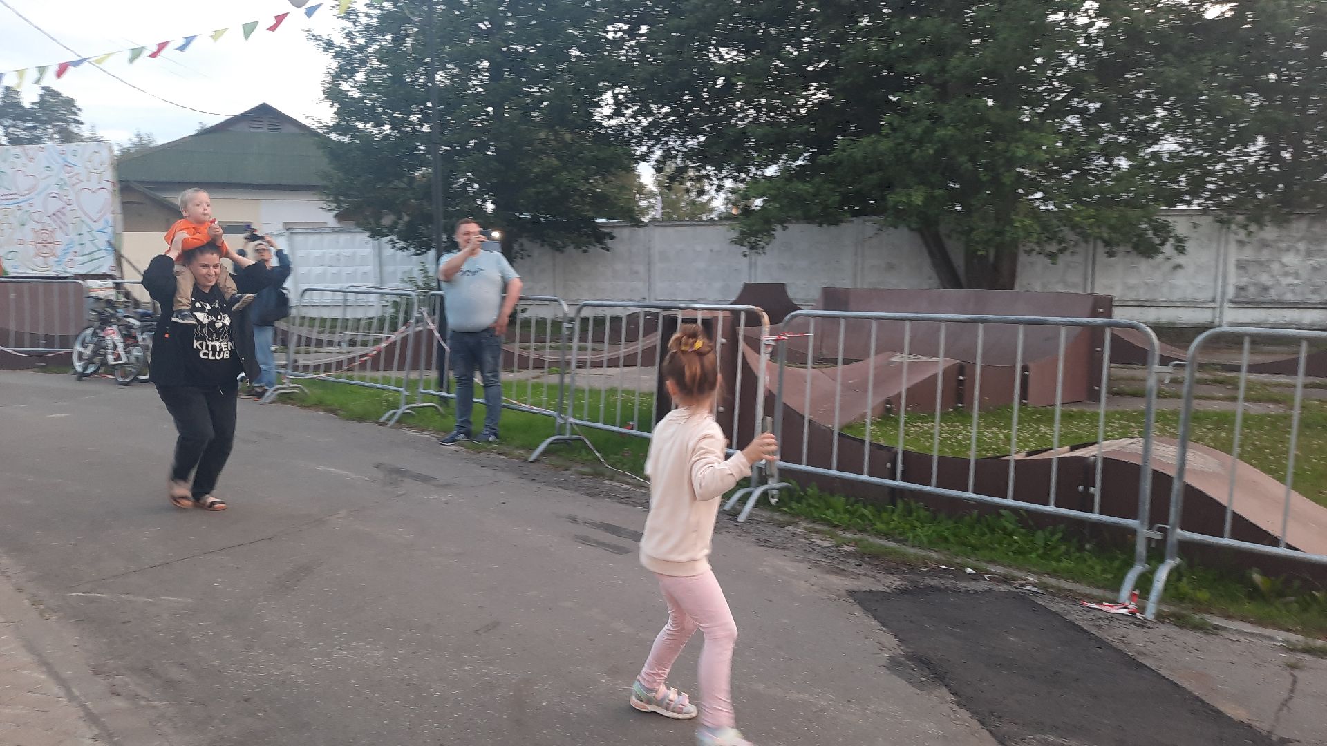 Шатура, ночной забег, ночь в парке