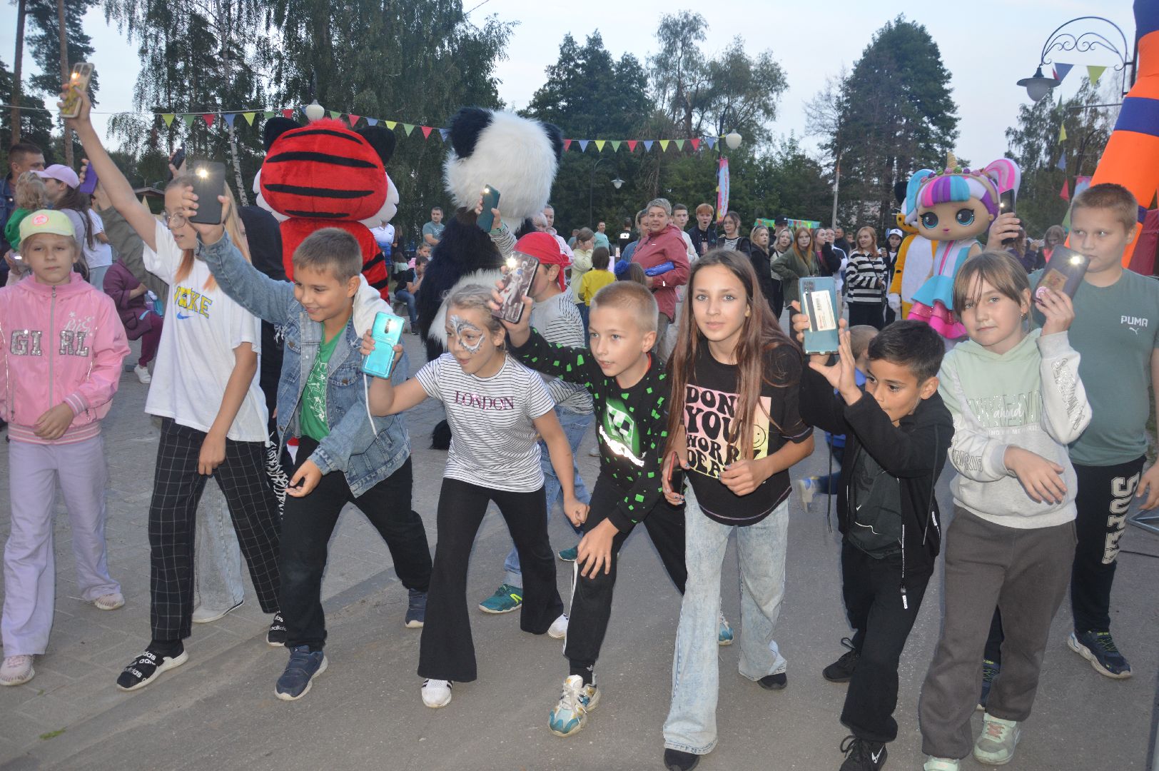 Шатура, ночной забег, ночь в парке