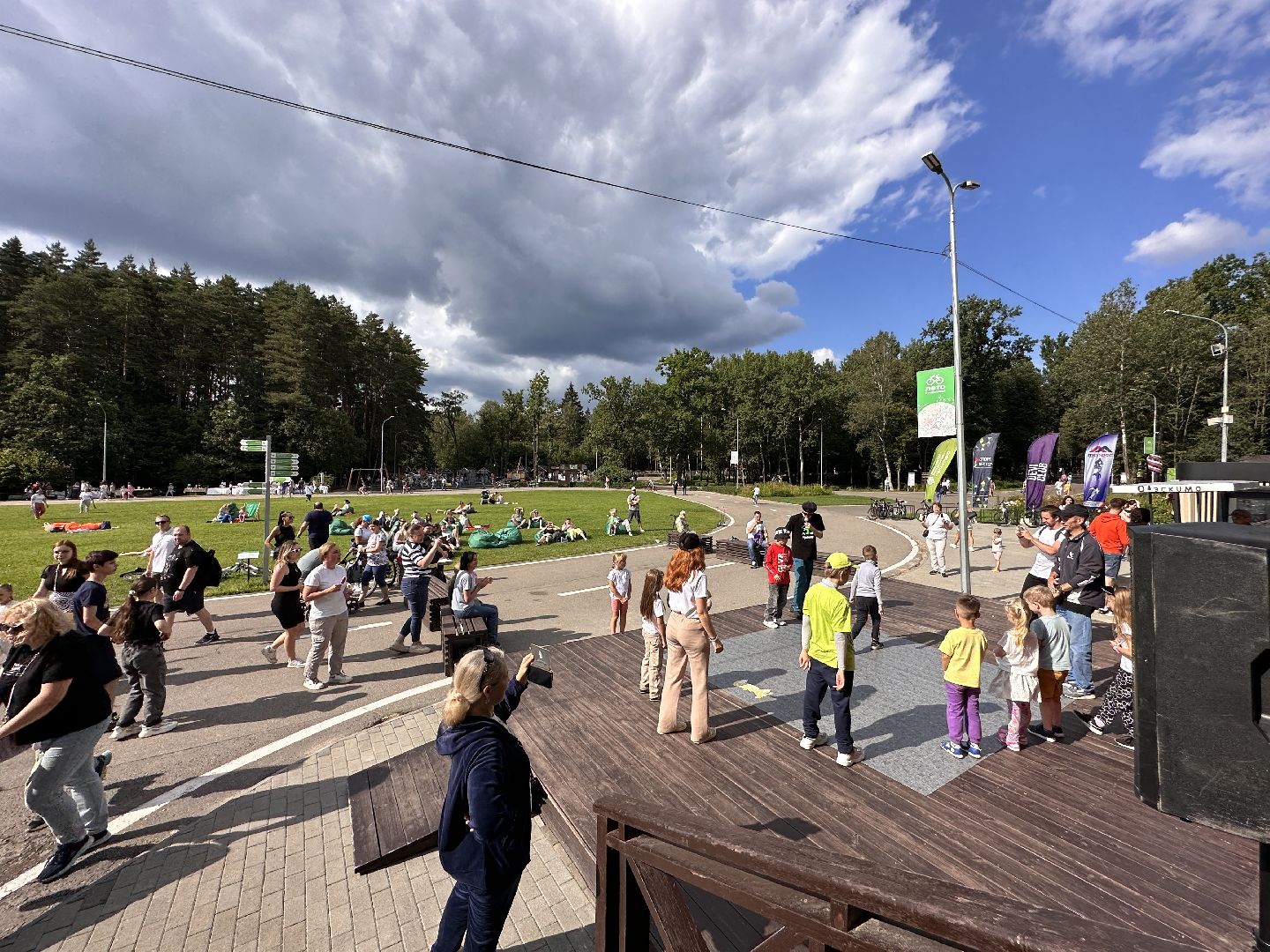 Одинцово, Ночь в парке, Подмосковье, Парки