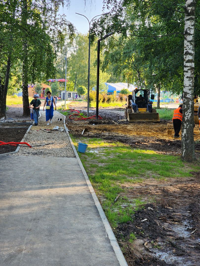 Долгопрудный, парки, реконструкция, Центральный парк, ЖКХ, благоустройство, плитка