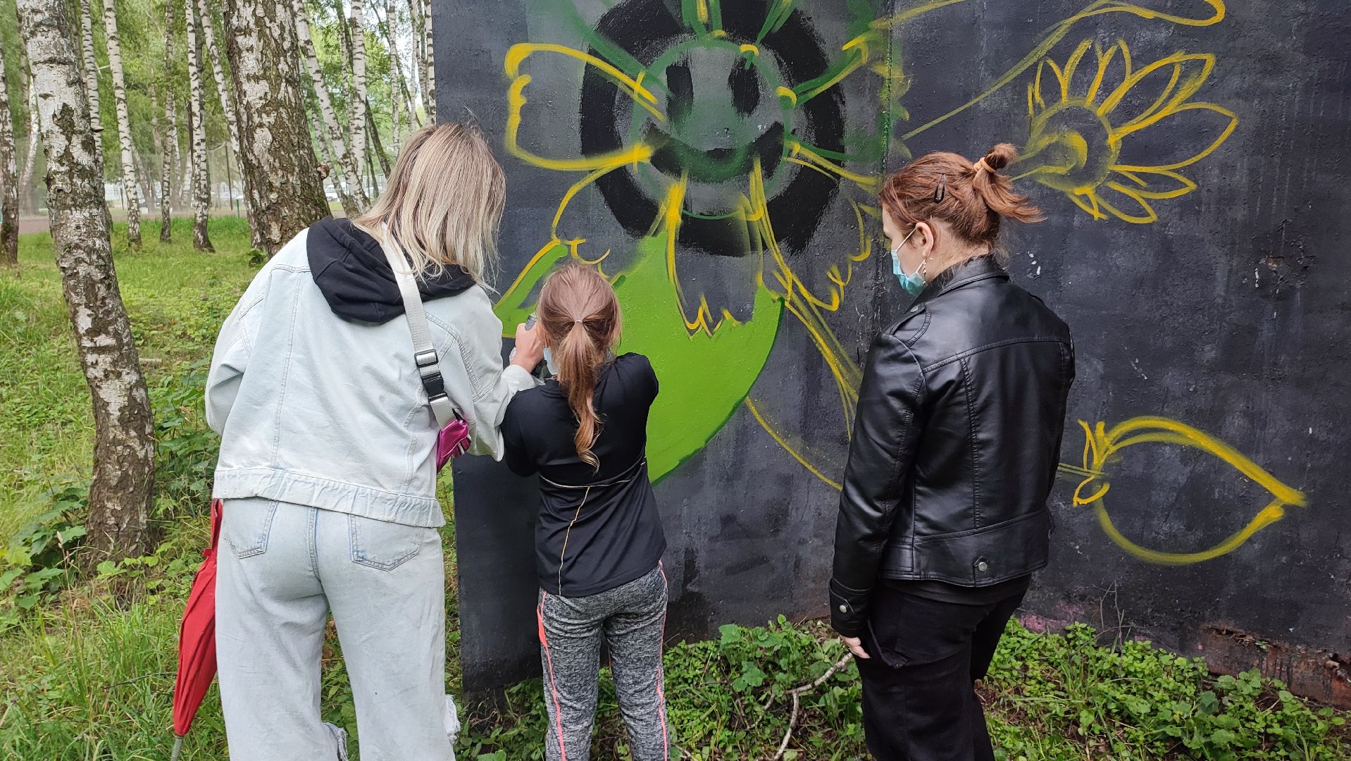 Кашира, парк, граффити, мастер-класс, цветы, дети