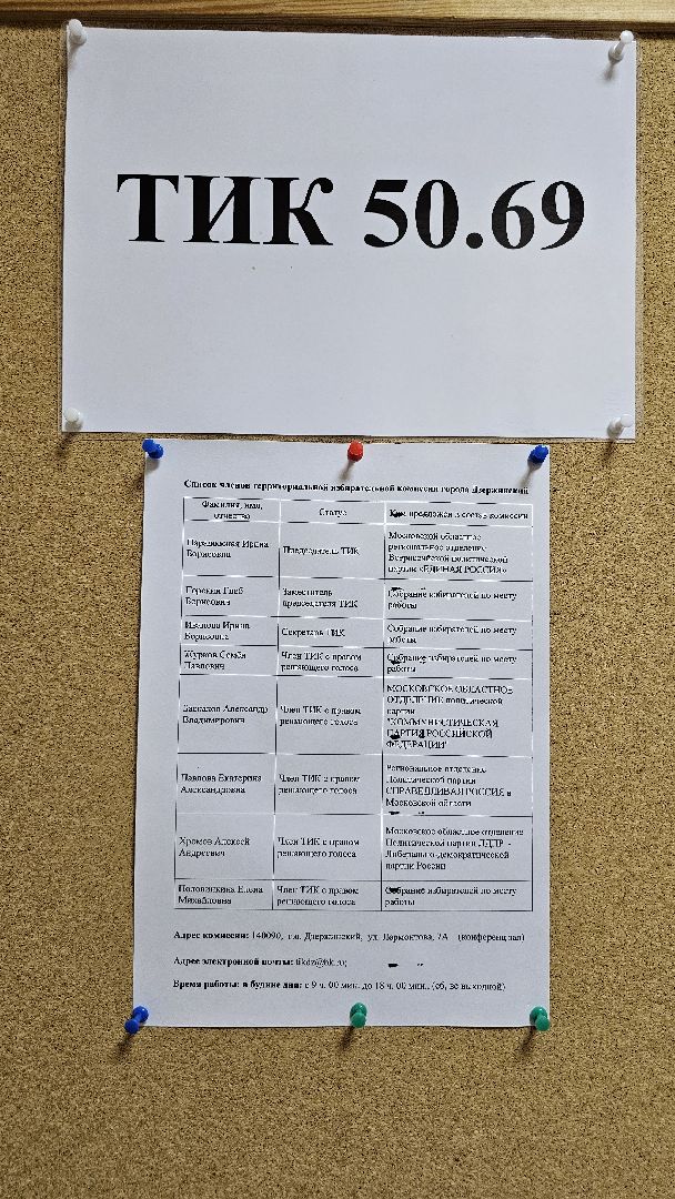 ТИК, выборы, Дзержинский