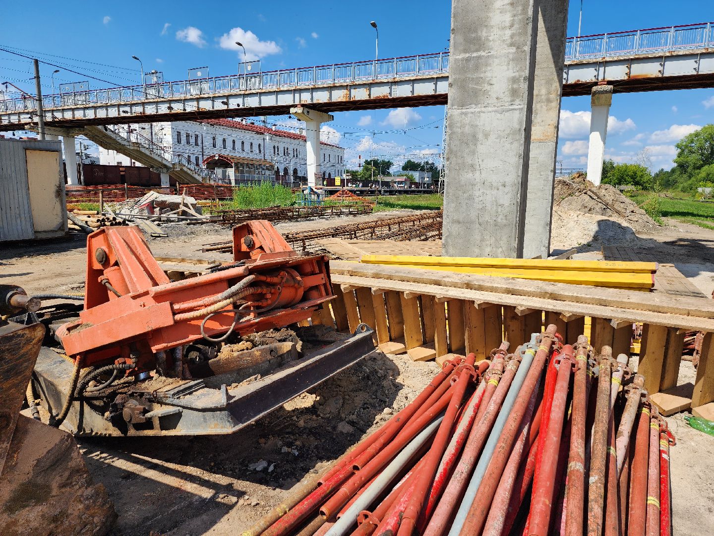 мост, пешеходный переход, железная дорога, строительство, серпухов,