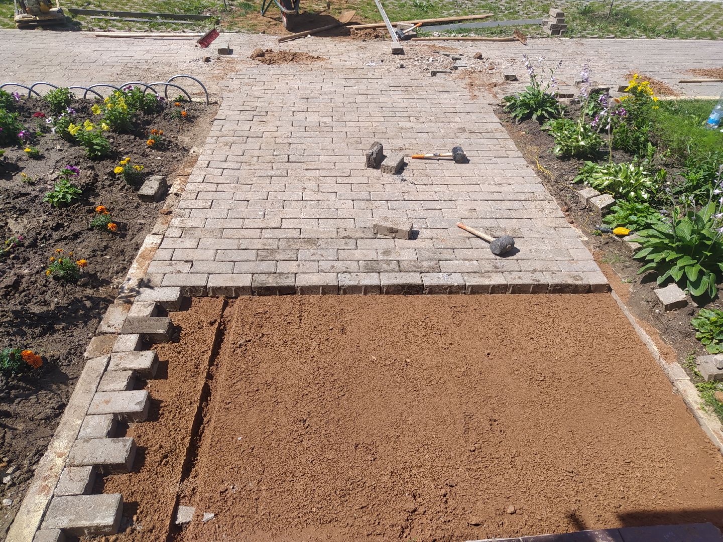 Нахабино, благоустройство, брусчатка