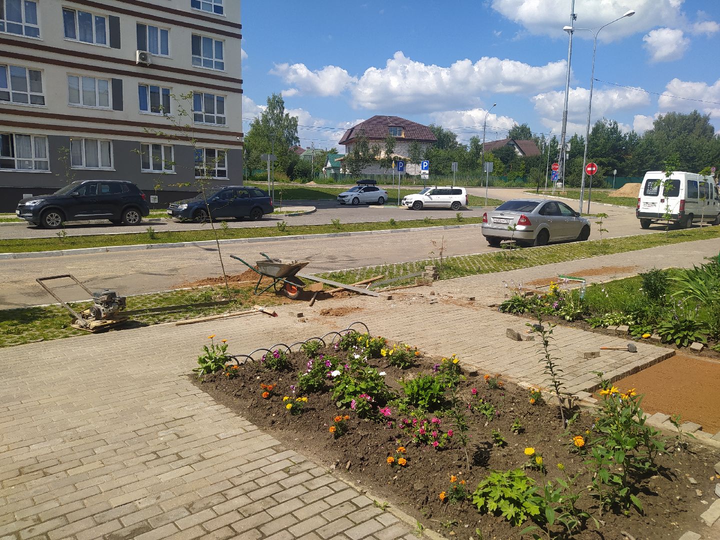 Нахабино, благоустройство, брусчатка