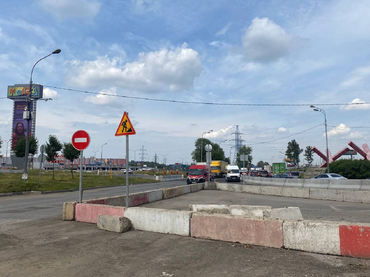 Химки, дорога, эстакада, строительство, движение