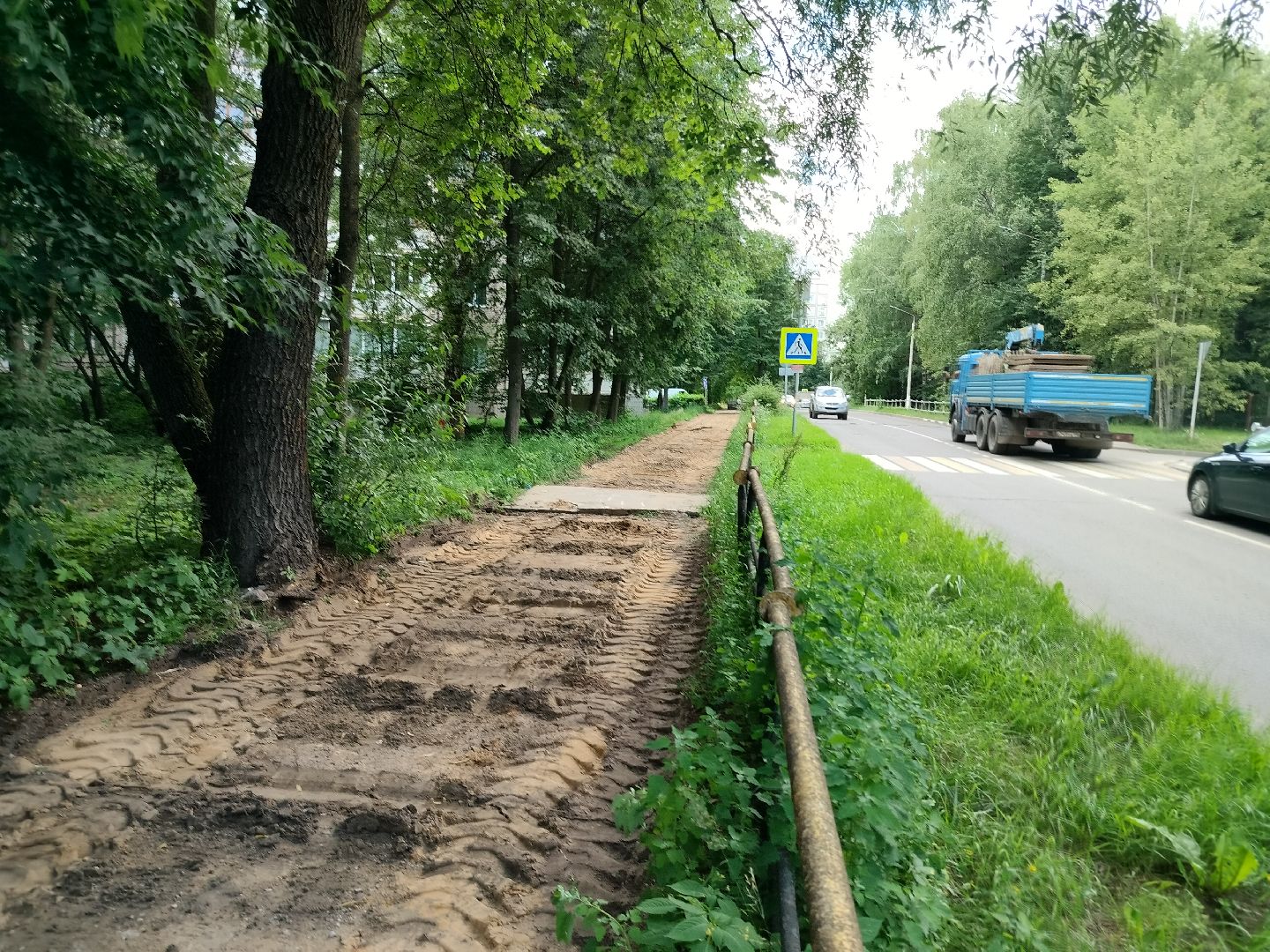 пешеходная зона, благоустройство, Протвино, строительство, бордюры