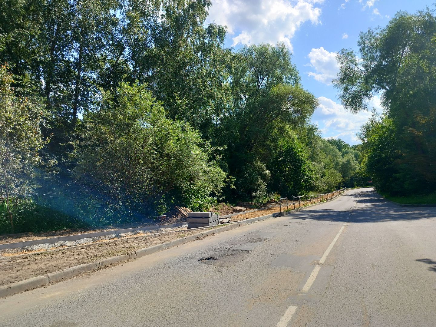 пешеходная зона, благоустройство, Протвино, строительство, бордюры