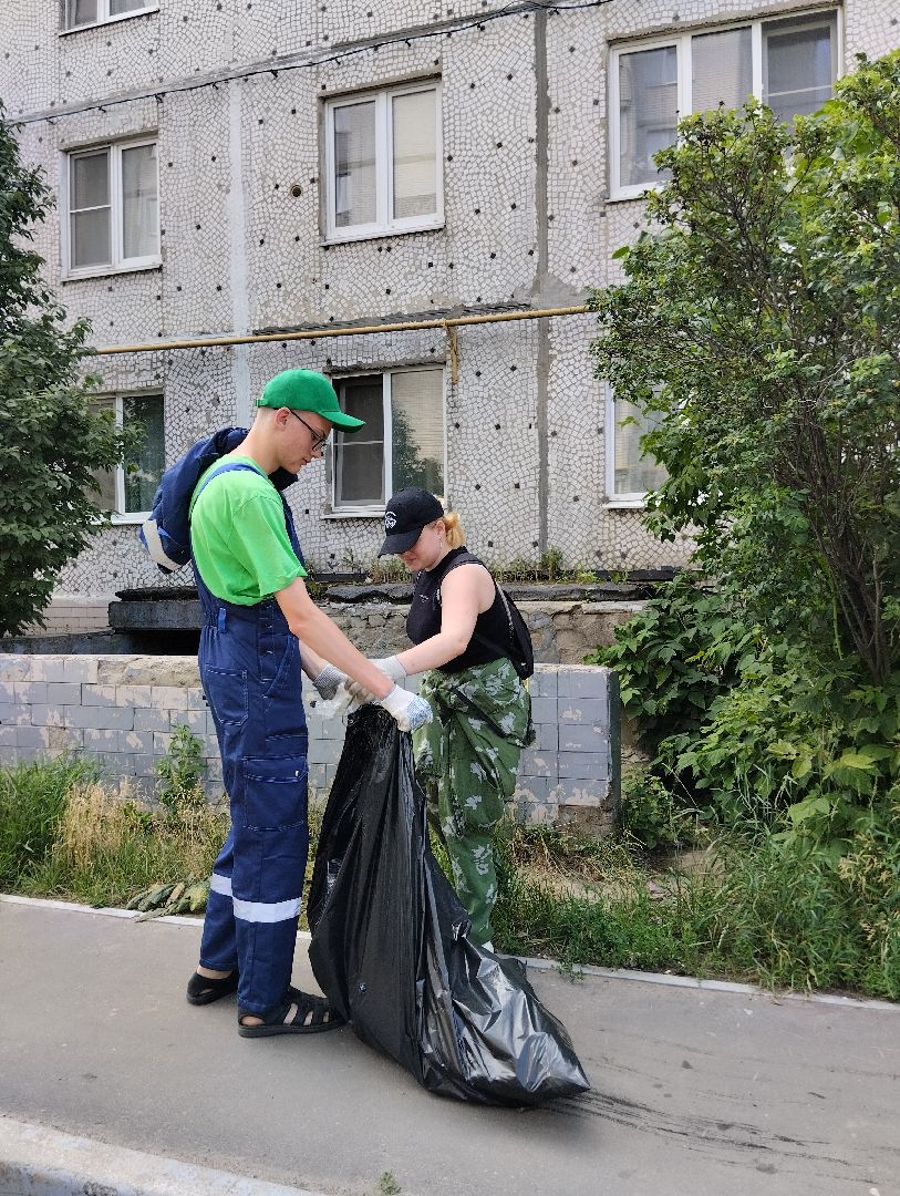 Трудовые отряды, благоустройство, уборка, Обухово, Богородский городской округ