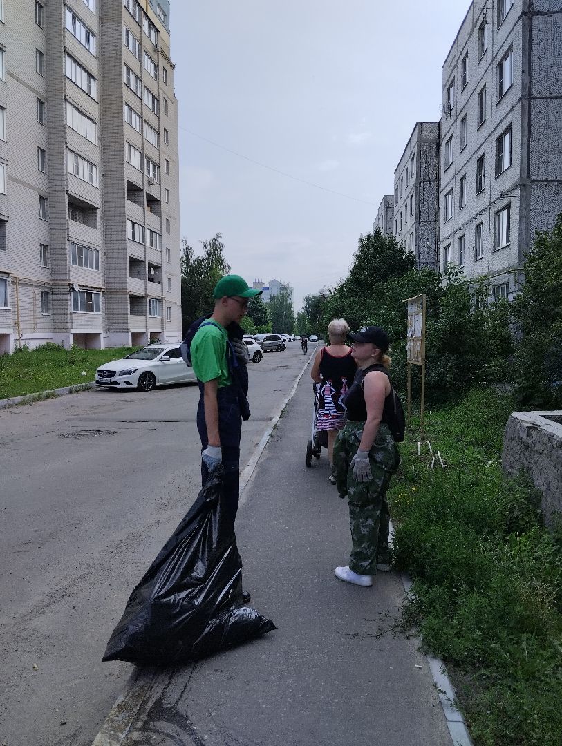 Трудовые отряды, благоустройство, уборка, Обухово, Богородский городской округ