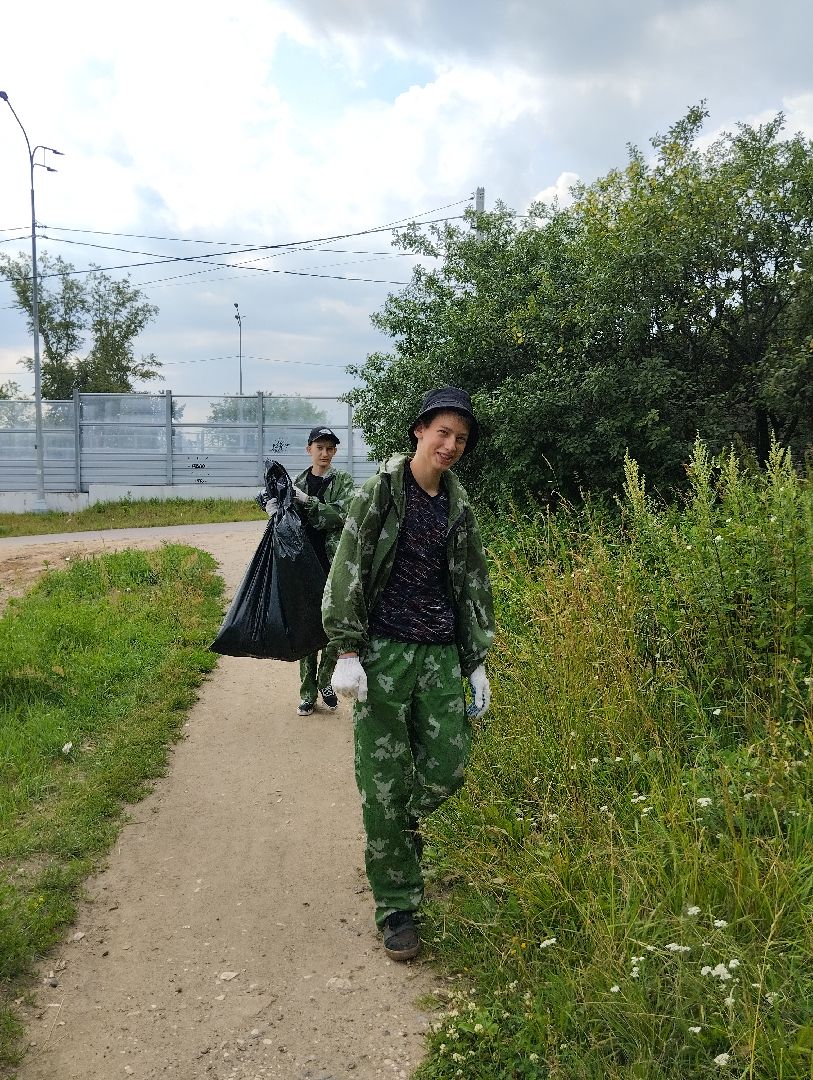 Трудовые отряды, благоустройство, уборка, Обухово, Богородский городской округ