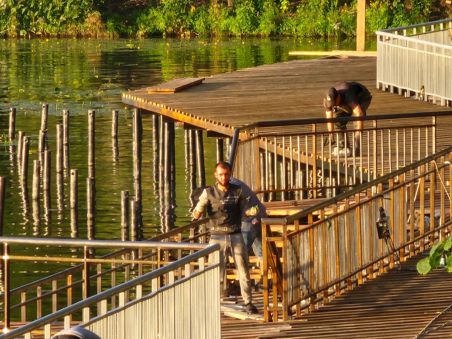 Долгопрудный, набережная, Котовский залив, амфитеатр, парапет