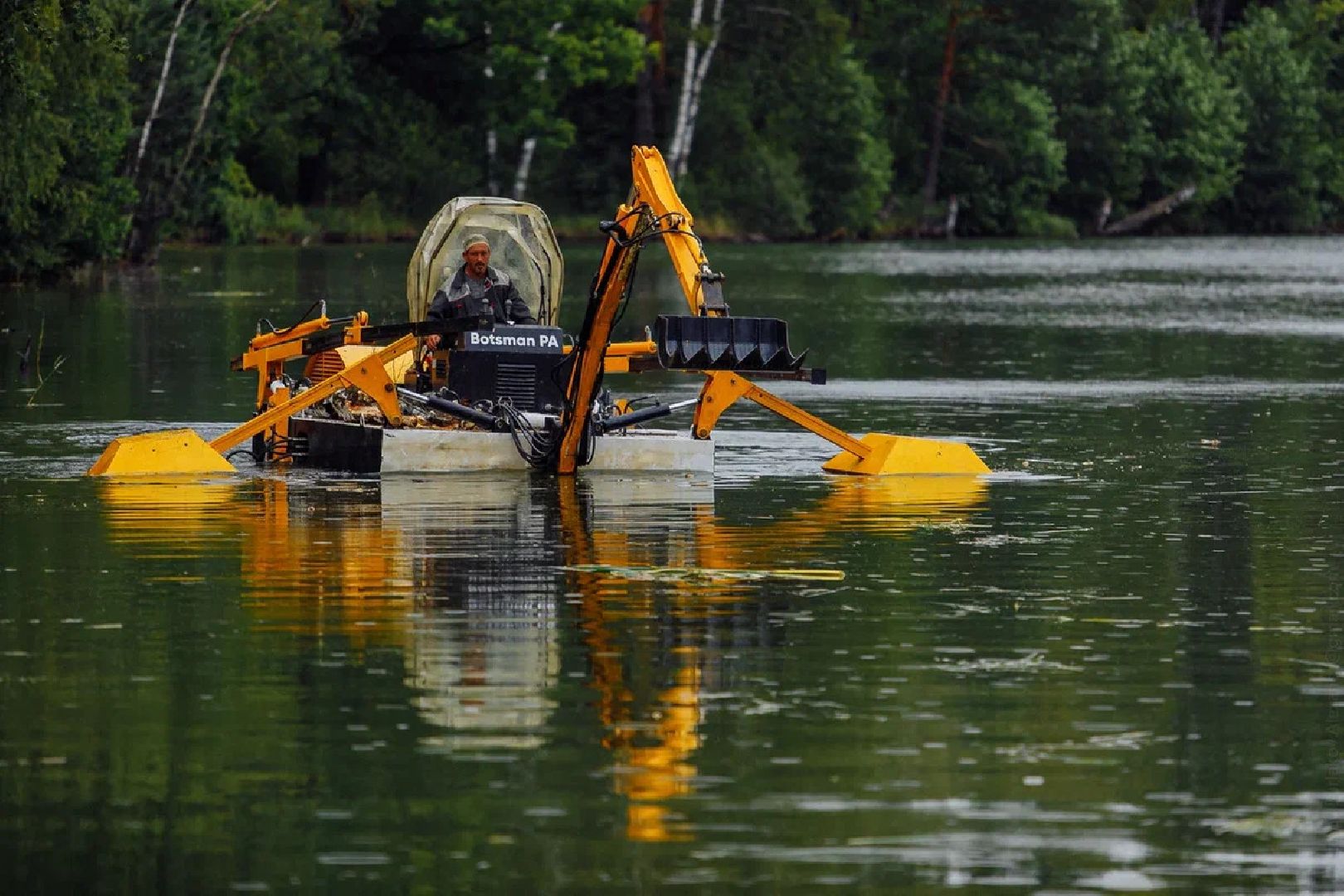 Озеро, очистка, благоустройство, техника, программа губернатора, Орехово-Зуево