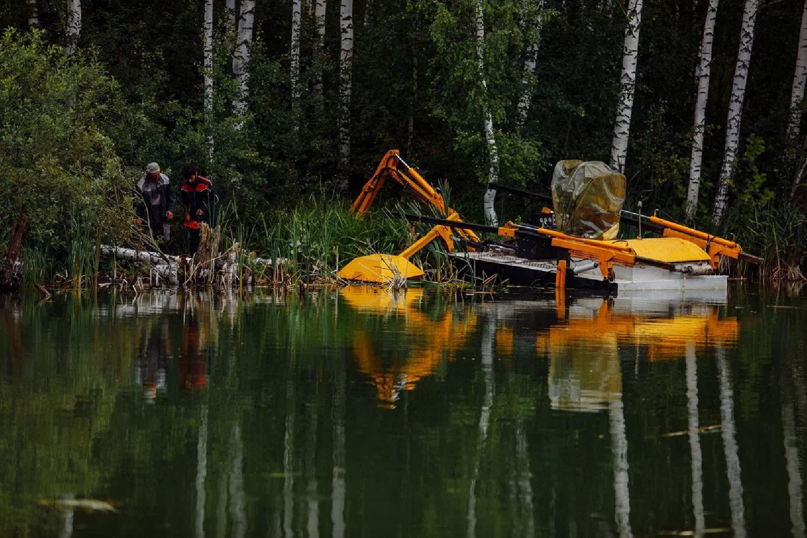 Озеро, очистка, благоустройство, техника, программа губернатора, Орехово-Зуево