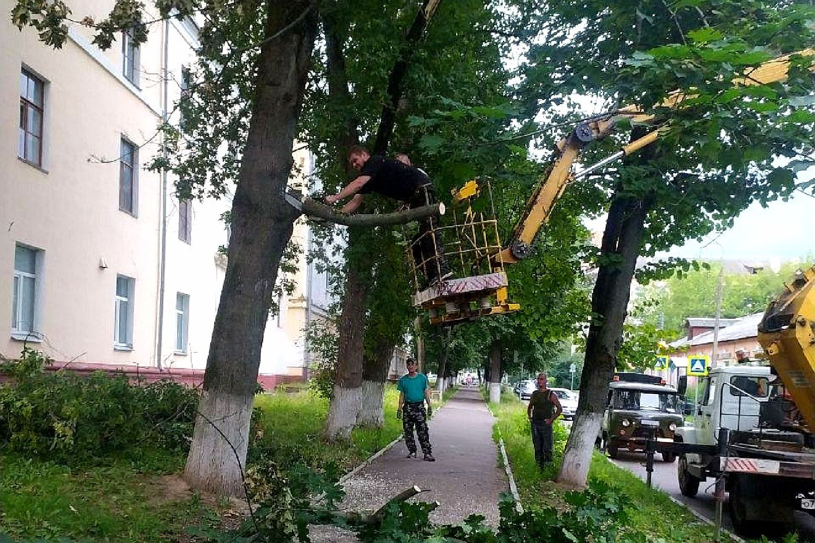 Подольск, уборка, непогода