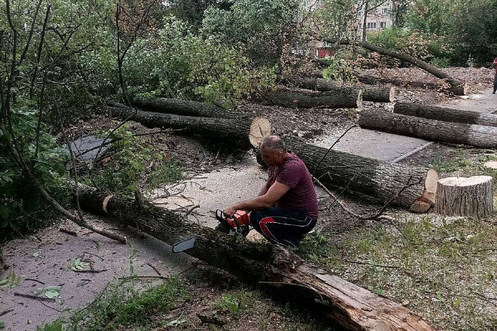 Подольск, уборка, непогода
