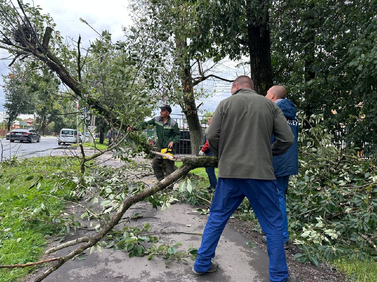Ураган в Подмосковье, стихия, ЧП, Наро-Фоминск ликвидация последствий урагана,