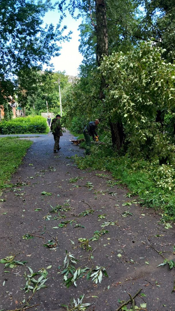 Ураган в Подмосковье, стихия, ЧП, Наро-Фоминск ликвидация последствий урагана,