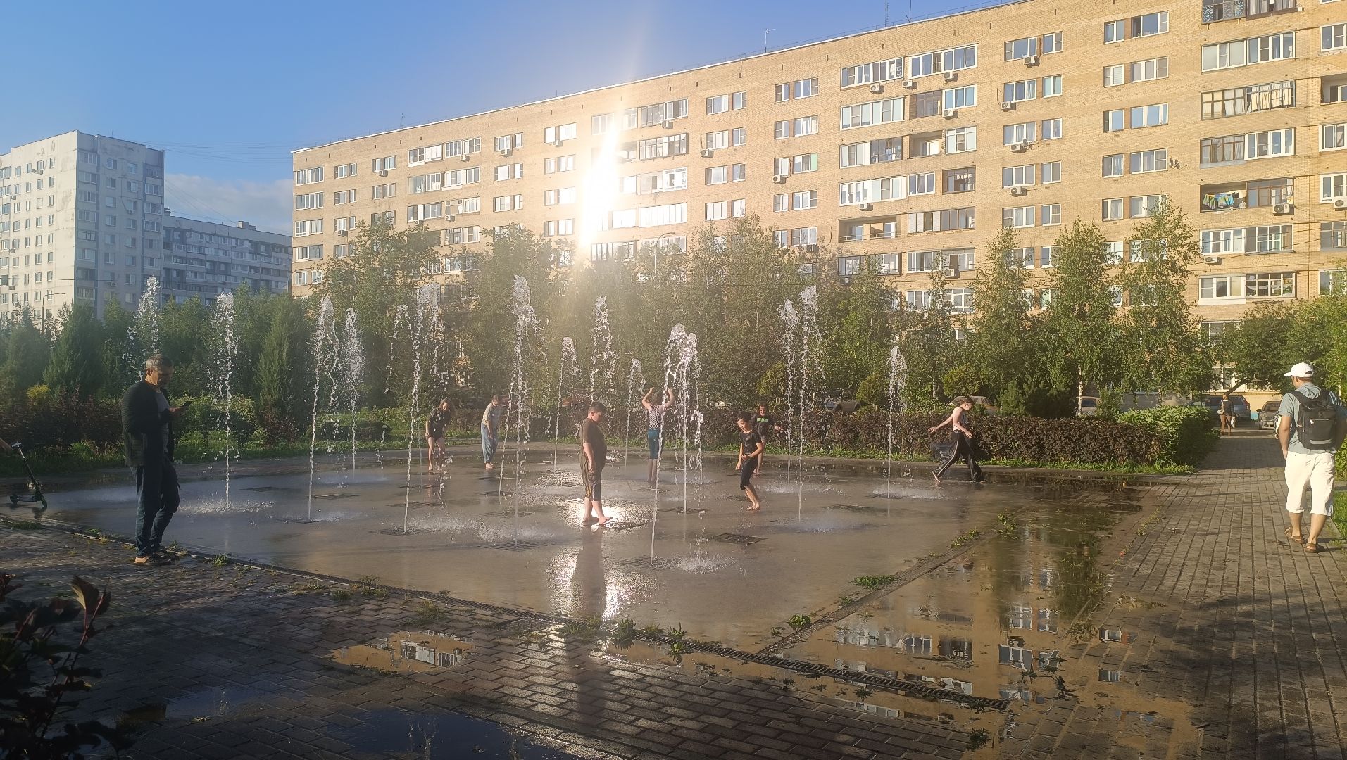 Лобня, парк, фонтан