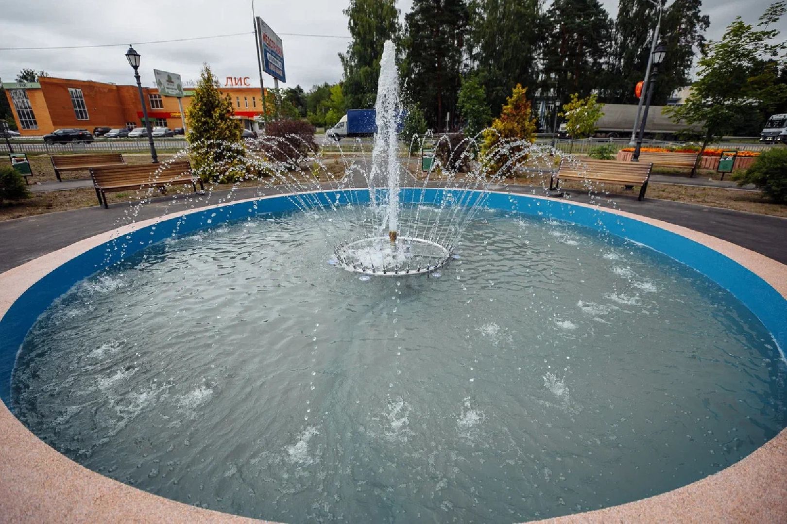 Благоустройство, сквер, Ликино-Дулево, Орехово-Зуево, фонтан