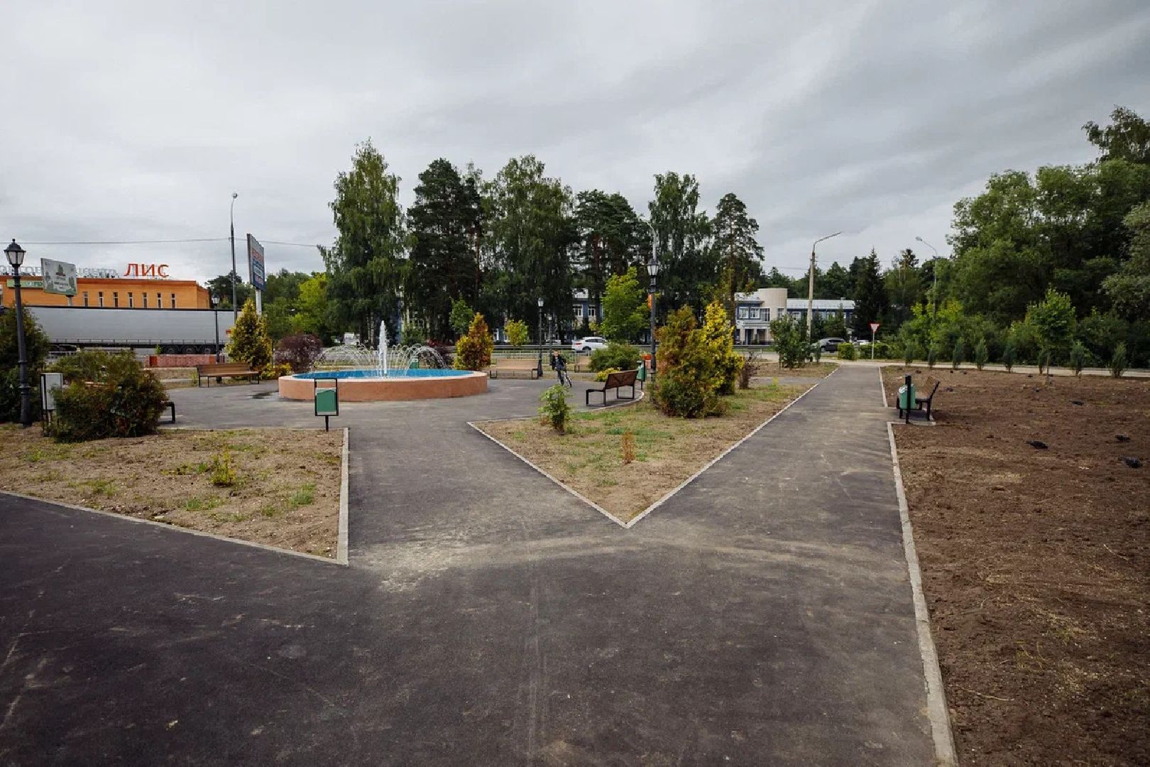 Благоустройство, сквер, Ликино-Дулево, Орехово-Зуево, фонтан