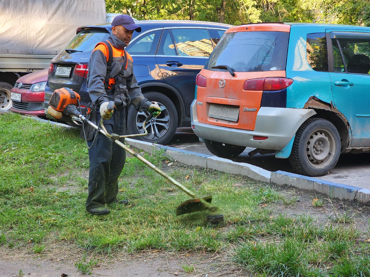 покос травы, Кузьминский лесопарк, благоустройство, Котельники