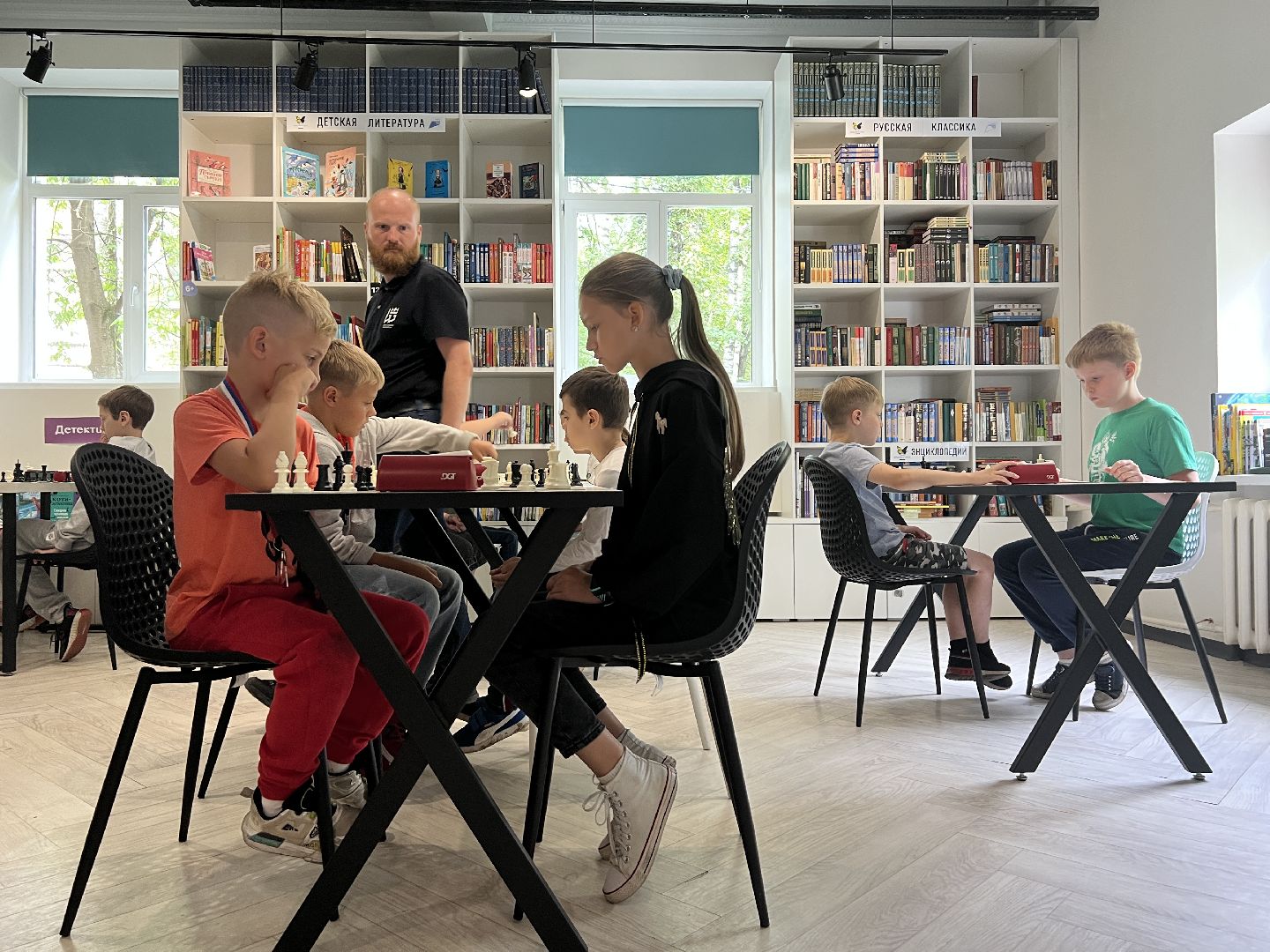 Химки, спорт, шахматы, дети, библиотека, турнир