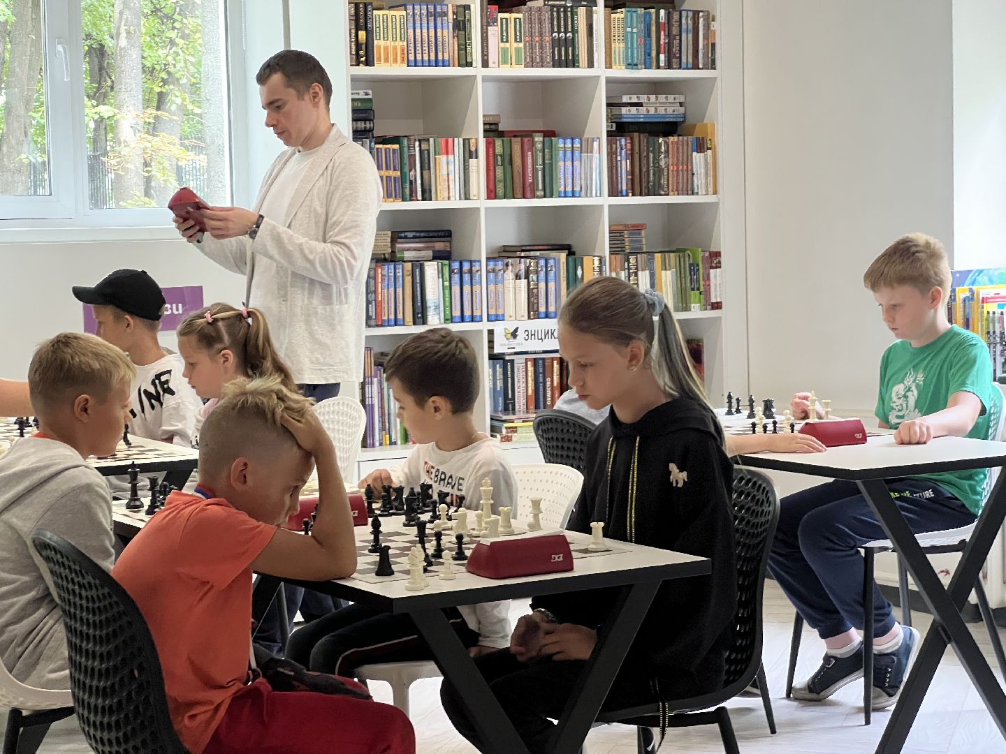 Химки, спорт, шахматы, дети, библиотека, турнир