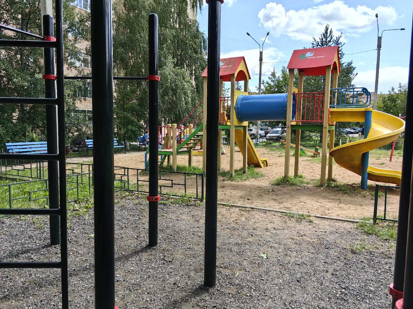 Детская площадка, качели, карусели, дети, благоустройство