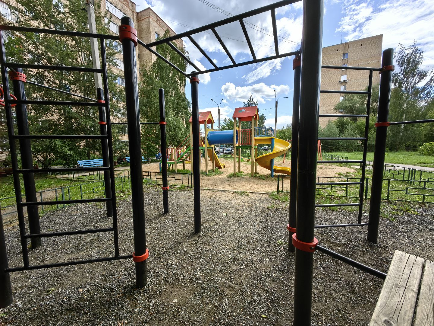 Детская площадка, качели, карусели, дети, благоустройство