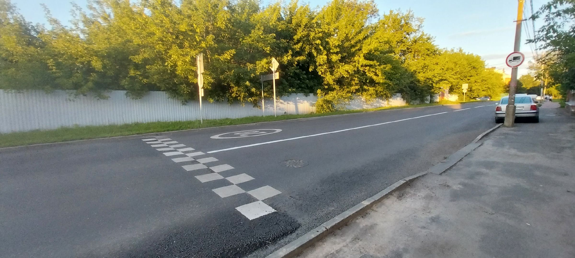 Коломна, дороги, разметка