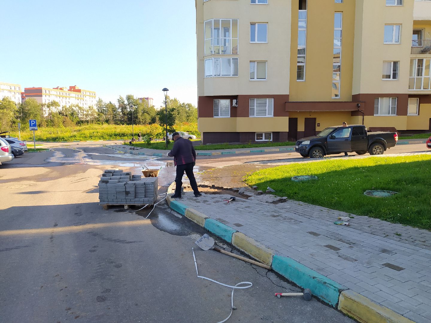 Нахабино, брусчатка, замена покрытия, работы